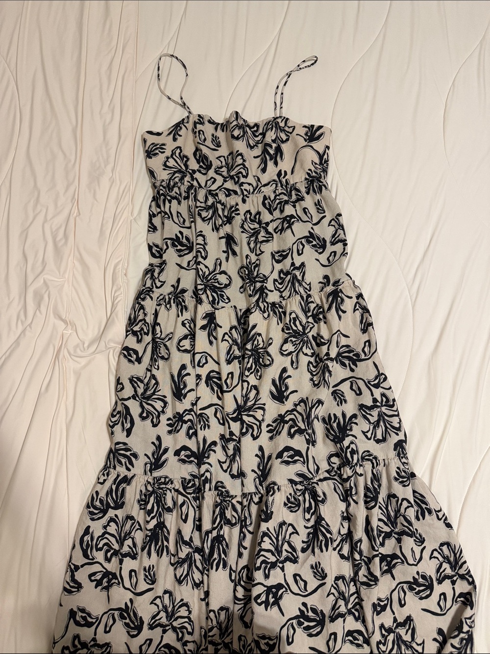 C/MEO Collective Maxi Dress in Cream with Black Floral Print